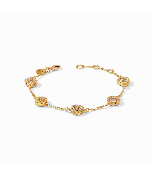 JULIE VOS Windsor Delicate Bracelet Gold Pave Cubic Zirconia