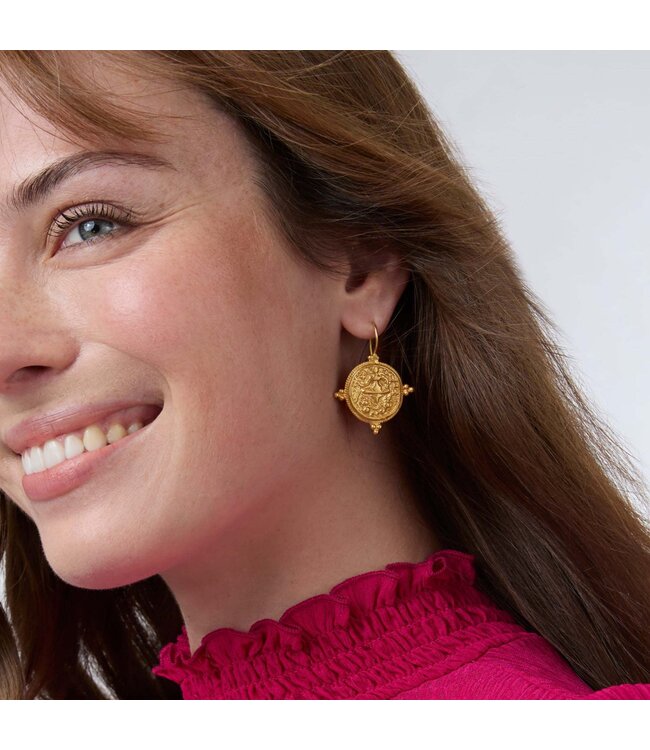 JULIE VOS Quatro Coin Earring Gold