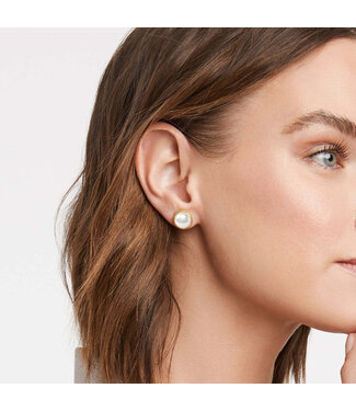 JULIE VOS Fleur-De-Lis Stud Gold