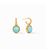 JULIE VOS Fleur-de-Lis Hoop & Charm Earring
