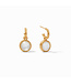 JULIE VOS Fleur-de-Lis Hoop & Charm Earring