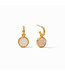JULIE VOS Fleur-de-Lis Hoop & Charm Earring