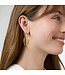 JULIE VOS Crescent Stone Hoop Gold