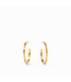JULIE VOS Crescent Stone Hoop Gold