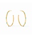 JULIE VOS Crescent Stone Hoop Gold