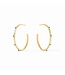 JULIE VOS Crescent Stone Hoop Gold