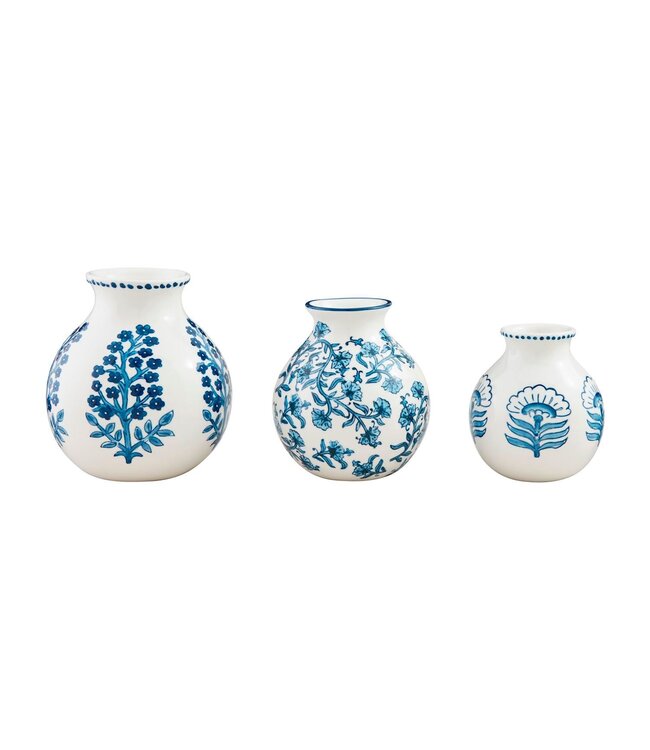 Block Print Flower Vase