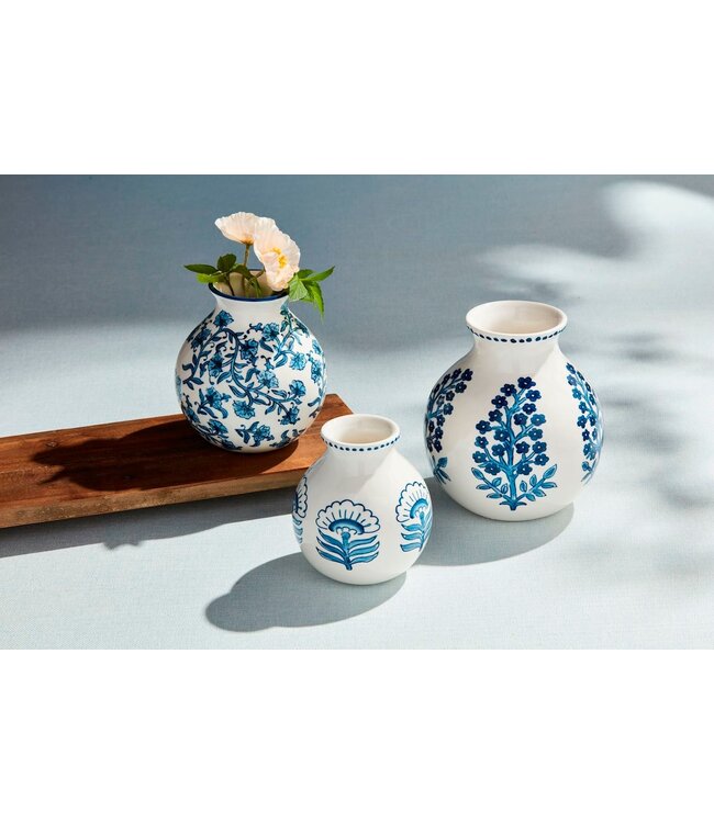 Block Print Flower Vase