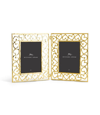 MICHAEL ARAM Heart Hinged Frame 5x7 - Gold