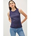 Maddison Basic Cotton Garment Dyed Round Neck Tank Top