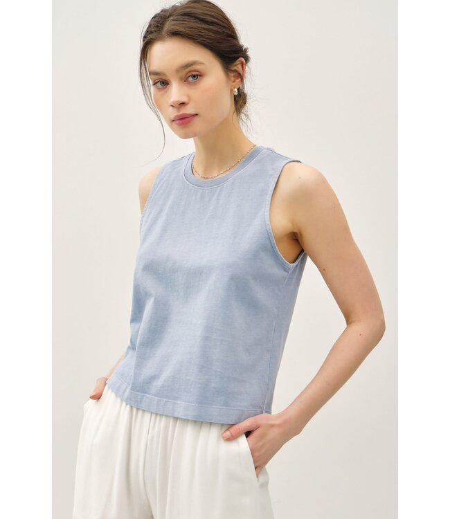 Louise Acid Wash Boxy Cut Tank