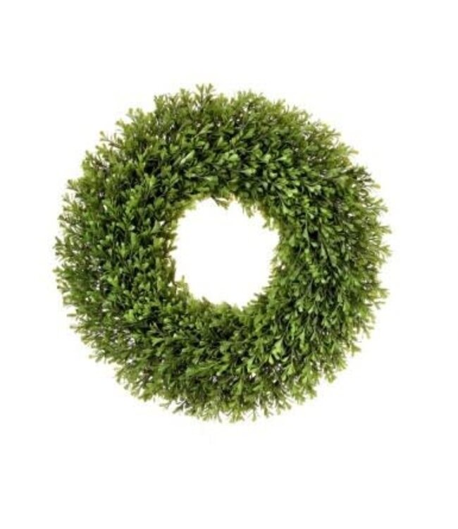 21" Plant Spring Boxwood Wreath