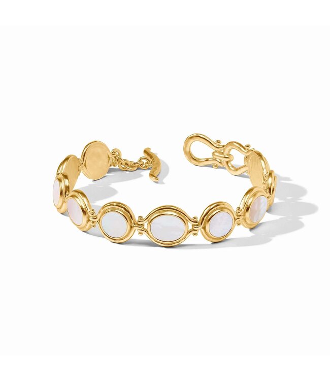 JULIE VOS Saratoga Tennis Bracelet Mother of Pearl