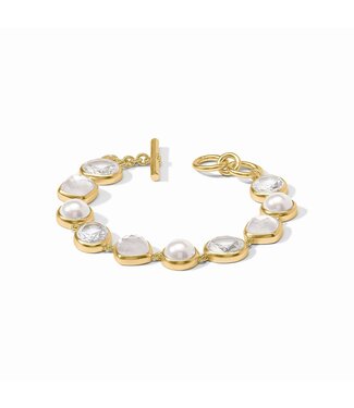 JULIE VOS Kaleidoscope Tennis Bracelet Iridescent Clear Crystal