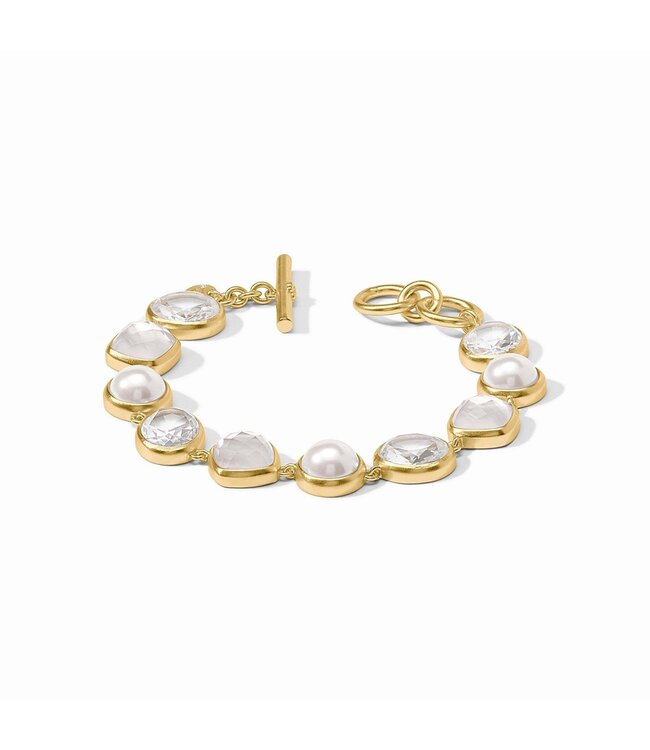 JULIE VOS Kaleidoscope Tennis Bracelet Iridescent Clear Crystal