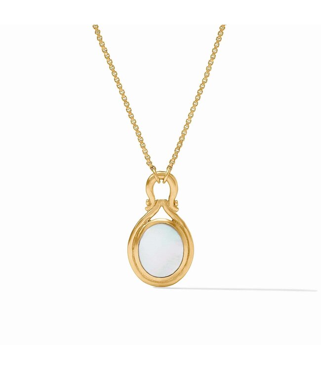 JULIE VOS Saratoga Delicate Necklace Mother of Pearl
