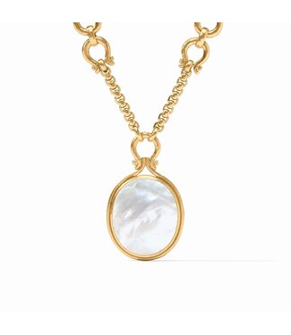 JULIE VOS Saratoga Statement Necklace Mother of Pearl