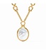 JULIE VOS Saratoga Statement Necklace Mother of Pearl