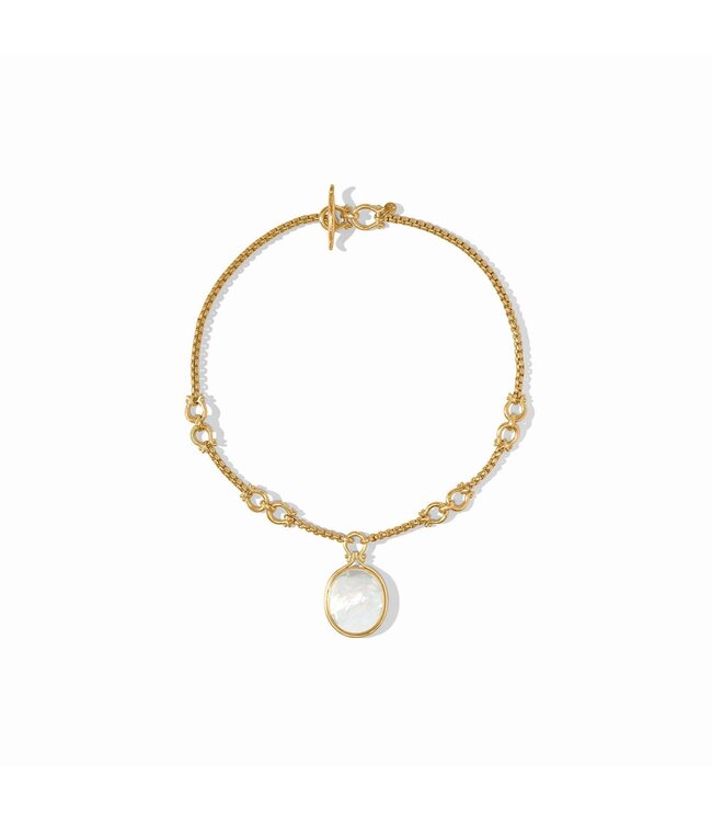 JULIE VOS Saratoga Statement Necklace Mother of Pearl