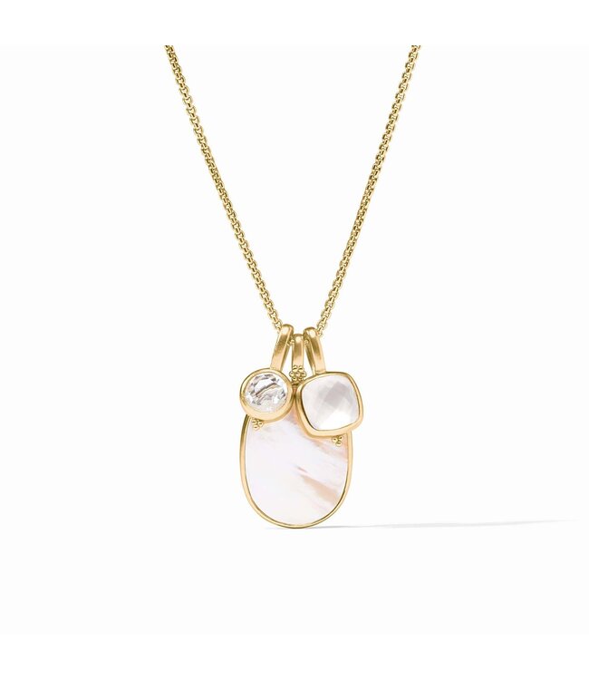 JULIE VOS Kaleidoscope Charm Pendant Iridescent Clear Crystal