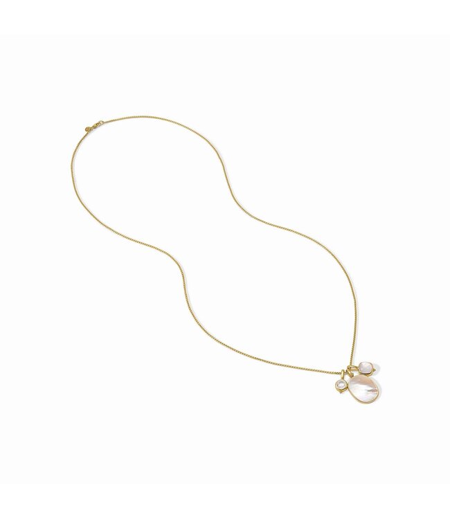 JULIE VOS Kaleidoscope Charm Pendant Iridescent Clear Crystal