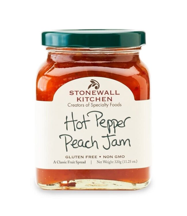 STONEWALL KITCHEN Hot Pepper Peach Jam Jar