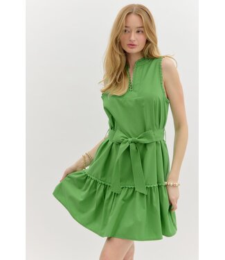 Riley Solid V-Neck Mini Dress