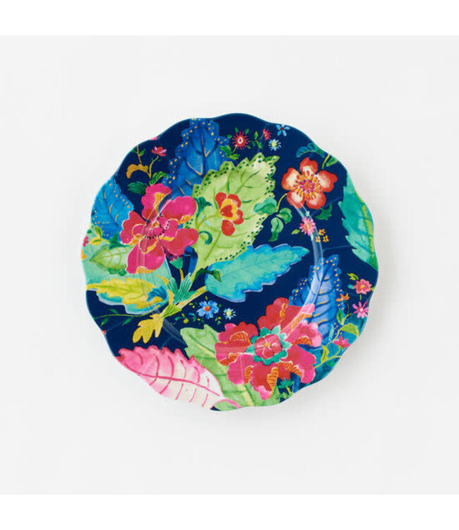 Tobacco Leaf Scalloped Plate