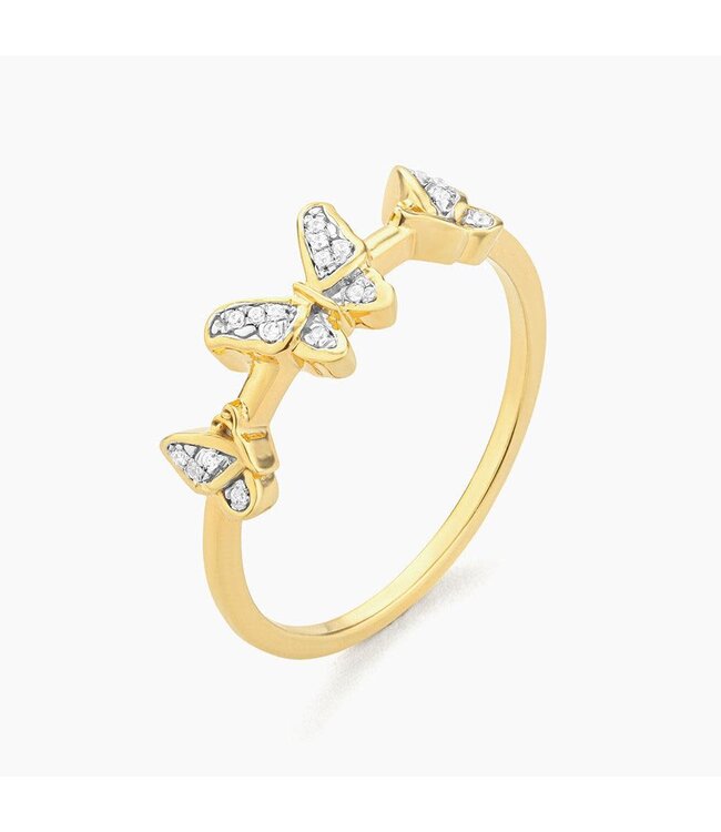 ELLA STEIN Butterfly Trio Statement Ring