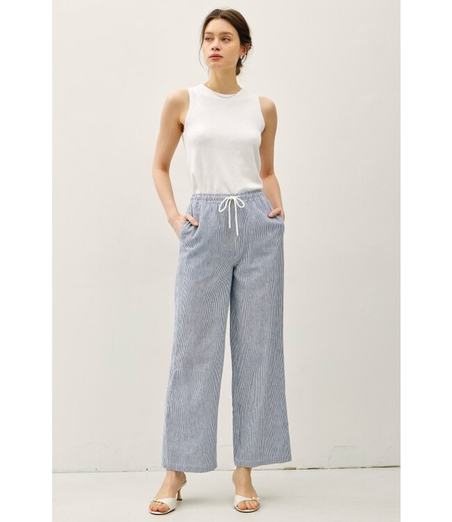 Riley Striped Linen Blend Pants