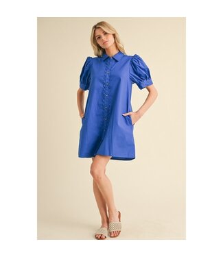 Ella Solid Shirt Dress