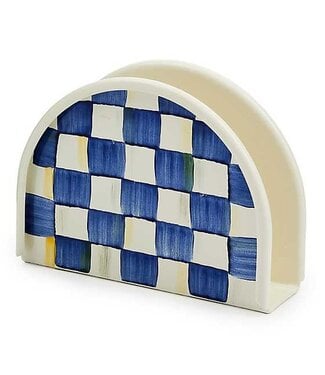 MACKENZIE CHILDS Royal Check Enamel Napkin Holder