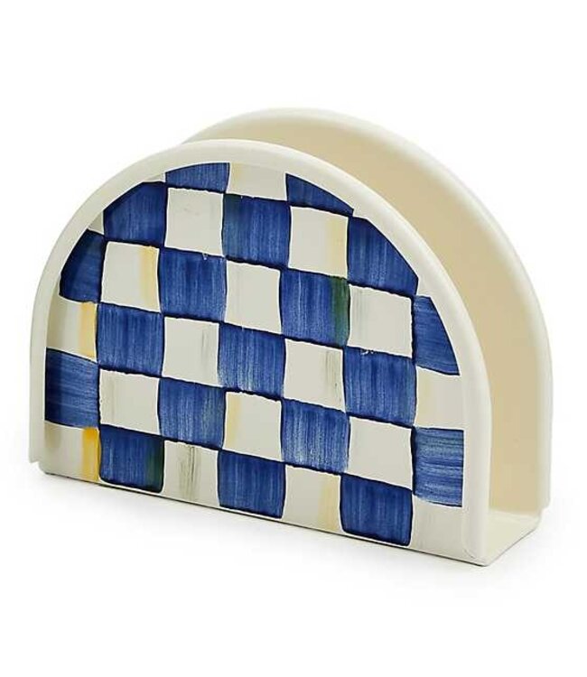MACKENZIE CHILDS Royal Check Enamel Napkin Holder