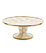 MACKENZIE CHILDS Mocha Check Mini Pedestal Platter