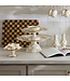 MACKENZIE CHILDS Mocha Check Mini Pedestal Platter