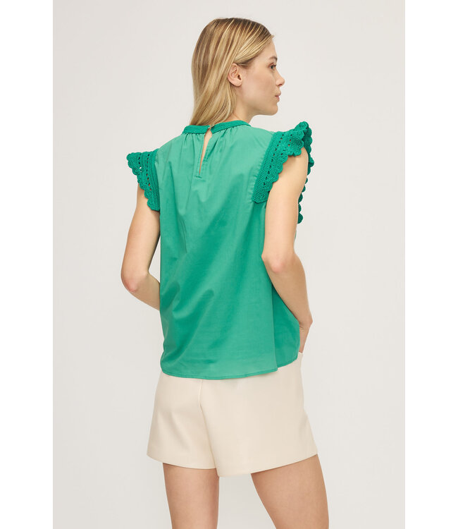 Jolene Top With Crochet