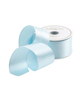 Solid Light Blue Wired Ribbon