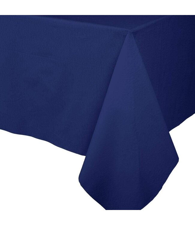 Paper Linen Solid Table Cover Navy Blue
