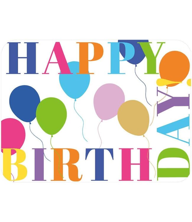 Birthday Surprise Paper Placemats White