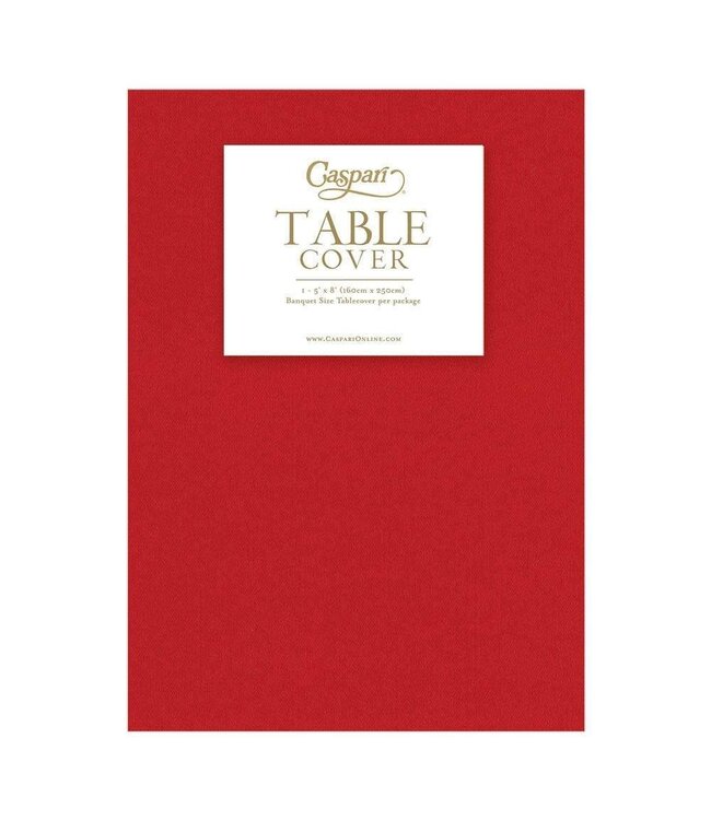 Paper Linen Solid Table Cover Red