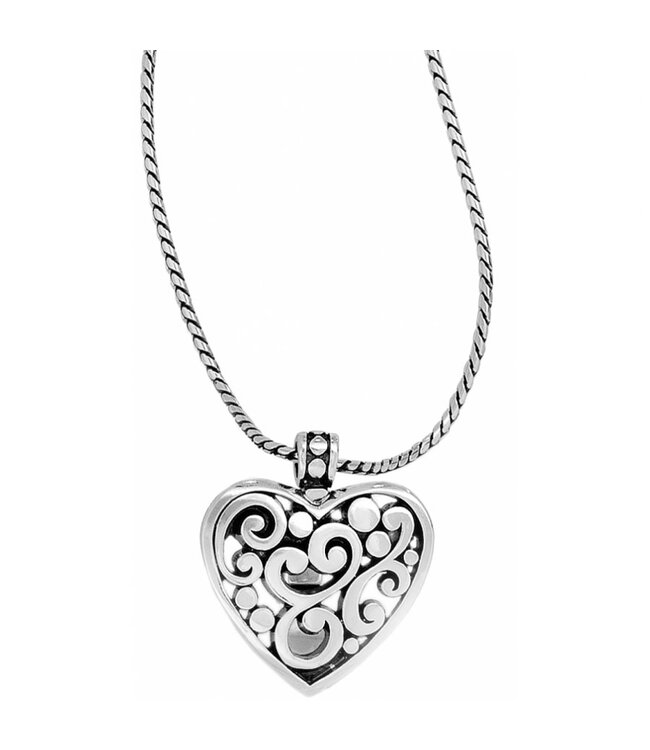 BRIGHTON Contempo Heart Badge Clip Necklace