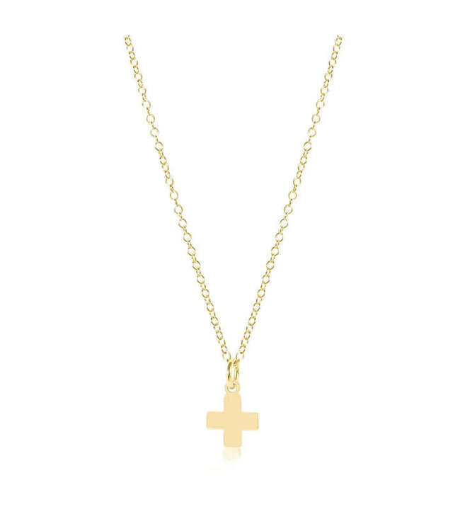 ENEWTON Egirl 14" Necklace Gold - Signature Cross Small