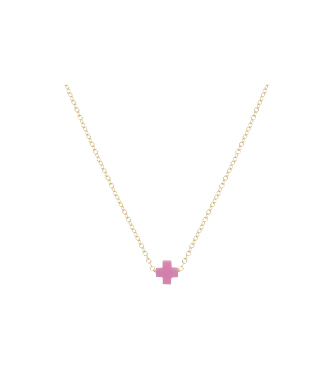 ENEWTON Egirl 14" Necklace Gold - Signature Cross Small