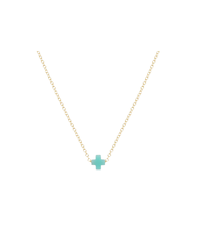 ENEWTON Egirl 14" Necklace Gold - Signature Cross Small