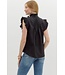 Madelyn Solid Pleated Sleeveless Pullover Top