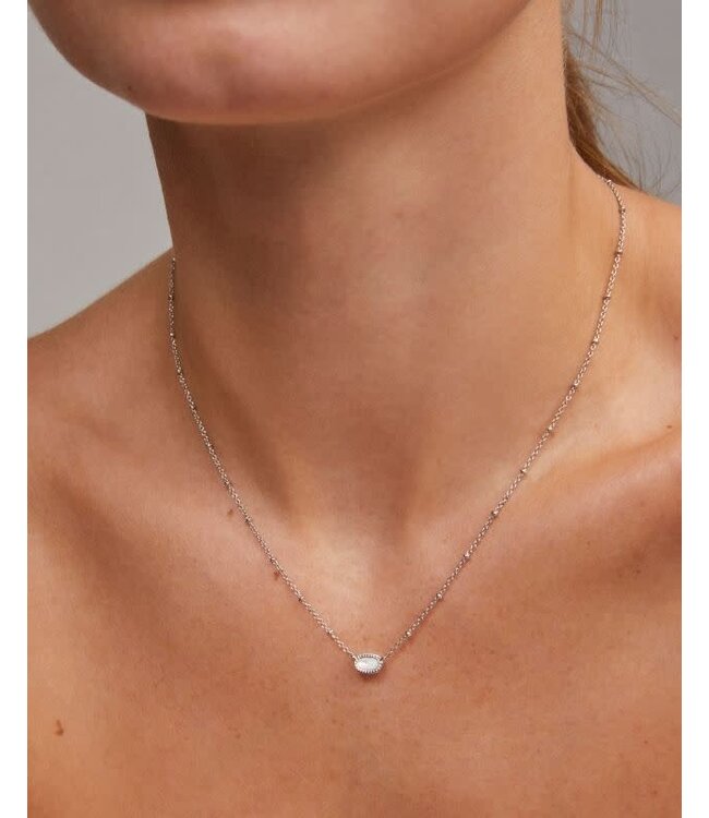 KENDRA SCOTT Mini Elisa Satellite Short Pendant Silver Necklace