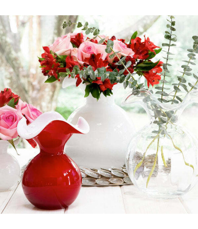 VIETRI Hibiscus Glass Medium Fluted Vase