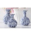 Blue/White Porcelain Chinoiserie Bud Vase