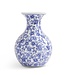 Blue/White Porcelain Chinoiserie Bud Vase