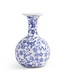 Blue/White Porcelain Chinoiserie Bud Vase